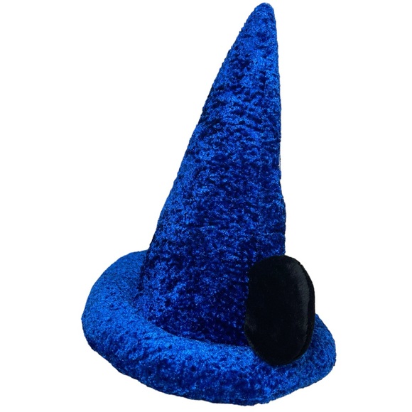 Authentic Disney Mickey Mouse Hat with Ears Blue Plush Fantasia Wizard Tall Cap - Picture 6 of 16